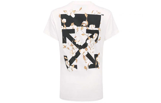 (WMNS) Off-White Virgil Abloh cotton fitted tee White OWAA040R19B980430110