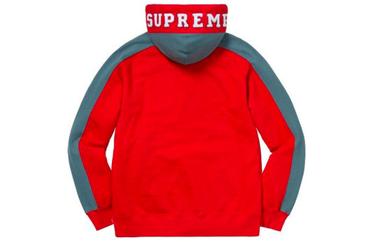 Supreme FW18 Paneled Hooded Sweatshirt Red Unisex SUP-FW18-772