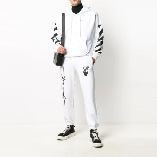 Off-White Arrow Pattern Unisex White OMBB037F20FLE0040110