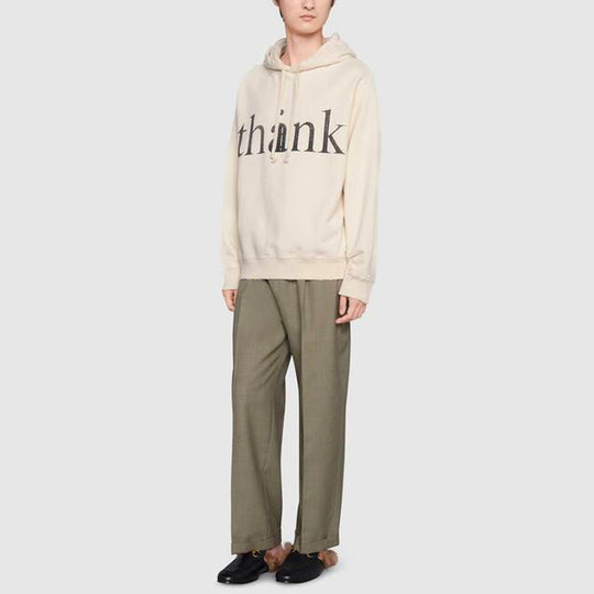 Gucci Think/Thank Print Hooded Sweatshirt 'Off White' 634674-XJCXL-9232