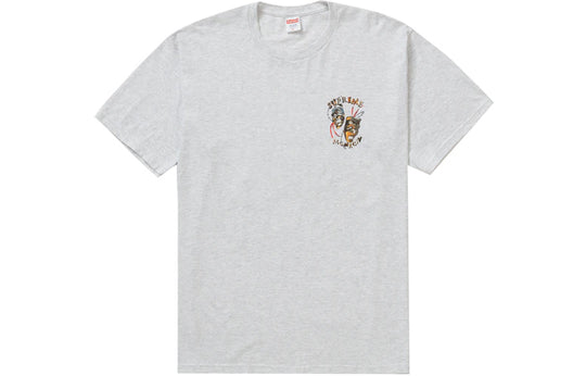 Supreme SS20 Week 1 Laugh Now Tee Thorns Smiling Face Printing Short Sleeve Unisex Gray SUP-SS20-290