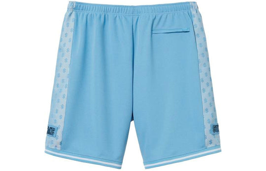 Supreme SS18 Monogram Short Columbia Blue US dollar Embroidered Athleisure Casual Sports Shorts Unisex SUP-SS18-422