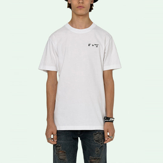 Off-White SS21 Logo Round Neck Short Sleeve White OMAA027R21JER0010110