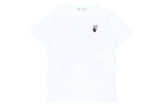 Off-White SS21 Back Arrow Logo Printing Round Neck Pullover Short Sleeve White OMAA027R21JER0030125