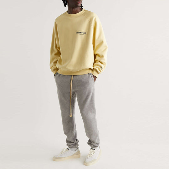 Fear of God Essentials SS22 Mr. Porter Logo-Print Cotton-Blend Jersey Sweatshirt Cream Garden Glov FOG-SS22-007