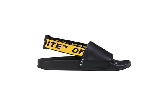 Off-White Character Slippers Fashion Sandals Black Yellow OMIA111R19C220381060