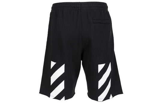 Men's Off-White SS22 Logo Printing Sports Shorts Version Black OMCI006C99FLE0011001