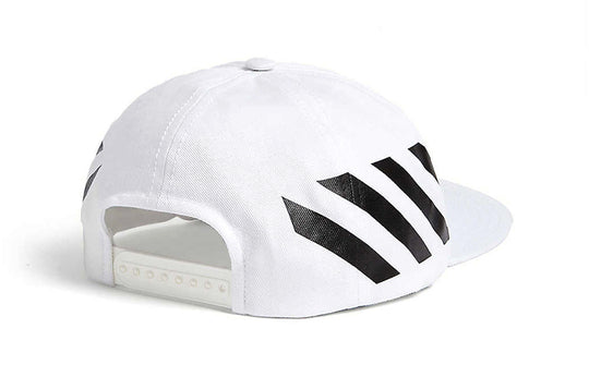 Men's Off-White Stripe White Baseball Cap OMLB008E194000280110