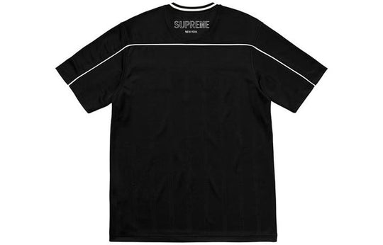 Supreme SS18 Dazzle Warm Up Top Black Tee 'Black White' SUP-SS18-0011