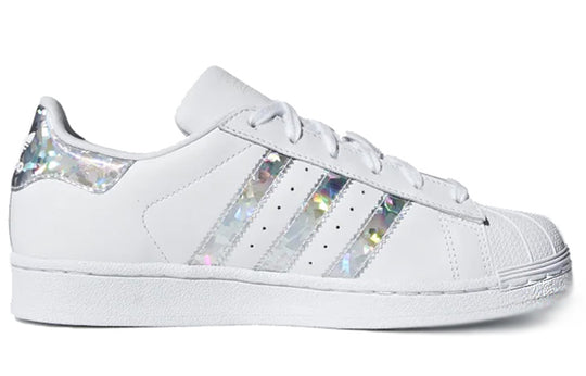 (GS) adidas Superstar J 'White Holographic Stripes' F33889