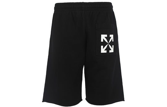 Men's Off-White SS22 Side Logo Arrow Printing Shorts Loose Fit Black OMCI012C99FLE0021001