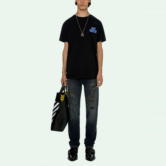 Off-White Hands Arrows Tee 'Black/Light Blue' OMAA038R21JER0041040