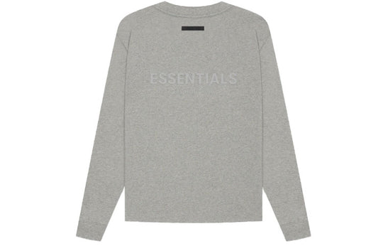 Fear of God Essentials SS21 Long Sleeve Tee Dark Heather Oatmeal FOG-SS21-614