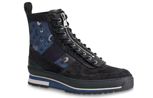 LOUIS VUITTON Harlem Ankle Sneakers 'Blue Black' 1A5Y6M