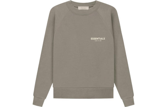 Fear of God Essentials SS22 Crewneck Desert Taupe Logo FOG-SS22-266