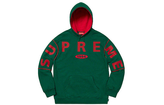 Supreme FW19 Week 1 Spread Logo Hooded Sweatshirt 'Green' SUP-FW19-040