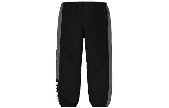 Supreme FW19 Side Logo Track Pant logo Casual Pants Unisex Black SUP-FW19-052