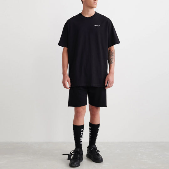 Off-White SS22 Arrow Short Sleeve Loose Fit Black OMAA038C99JER0051001