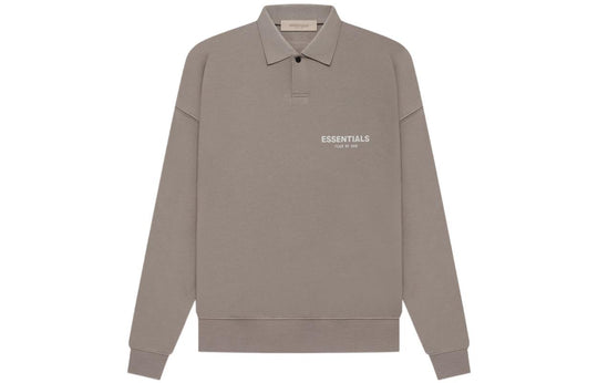 Fear of God Essentials SS22 Long Sleeve Polo Desert Taupe FOG-SS22-889