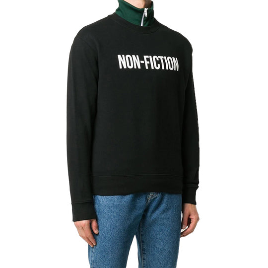 Off-White FW20 Non-Fiction Printing Pullover Men Black OMBA025E20FLE0071001