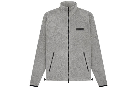 Fear of God Essentials SS22 Polar Fleece Full Zip Jacket Dark Oatmeal FOG-SS22-039