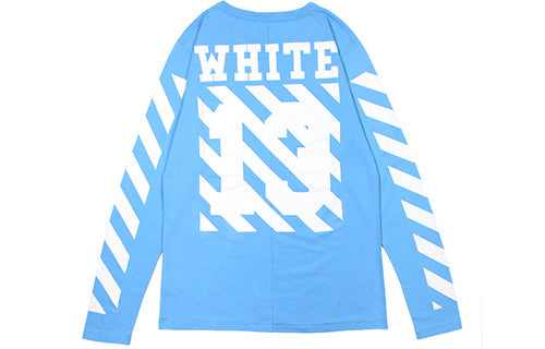 Off-White C/O 13 Alphabet Stripe Long Sleeves Unisex Blue o 13T AU2001-03-03