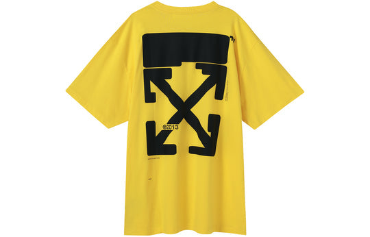 Off-White SS21 Tech Marker Logo Round Neck Short Sleeve Ordinary Version Yellow OMAA038S21JER0081910