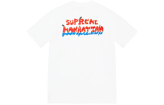 Supreme SS22 Week 19 Manhattan Tee Cartoon Alphabet Pattern Printing Round Neck Short Sleeve Unisex SUP-SS22-980