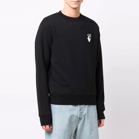 Off-White FW21 Logo Arrow Pattern Version Black OMBA025F21FLE0061084