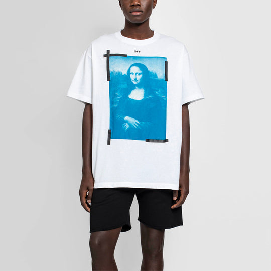 Off-White SS21 Printing Round Neck Short Sleeve White OMAA038R21JER0010110