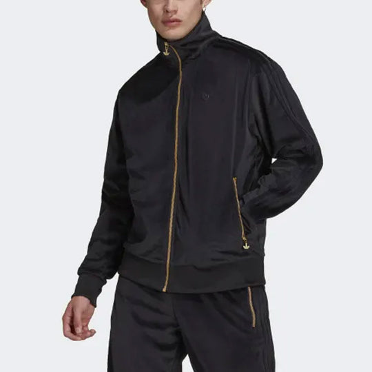 Black velvet adidas jacket best sale