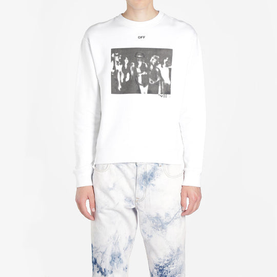 Off-White SS20 Spray Paint Effect Mens Logo Long Sleeve Round Neck Sweatshirt OMBA025R20E300150110