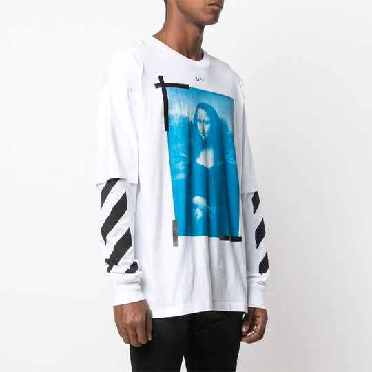 Off-White SS21 Pattern Printing Long Sleeves White OMAB022R21JER0010110