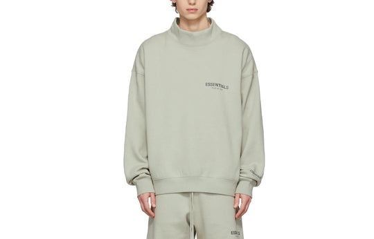 Fear of God Essentials FW21 Mock Neck Sweatshirt Green Concrete FOG-FW21-110