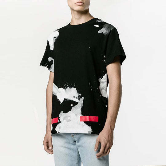 Off-White Splash Ink Short Sleeve Black OMAA002F161980239920