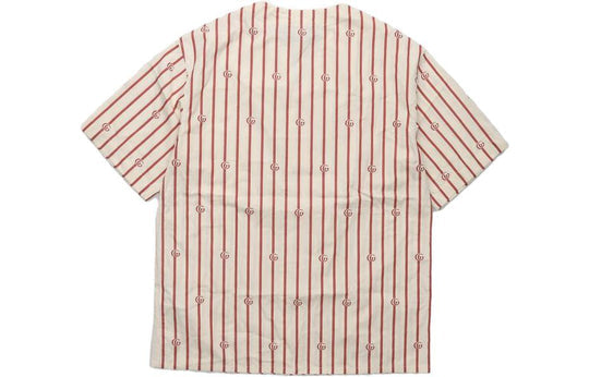 Gucci Double G Stripe Bowling Shirt 'White Red' 618919-ZAERI-9647