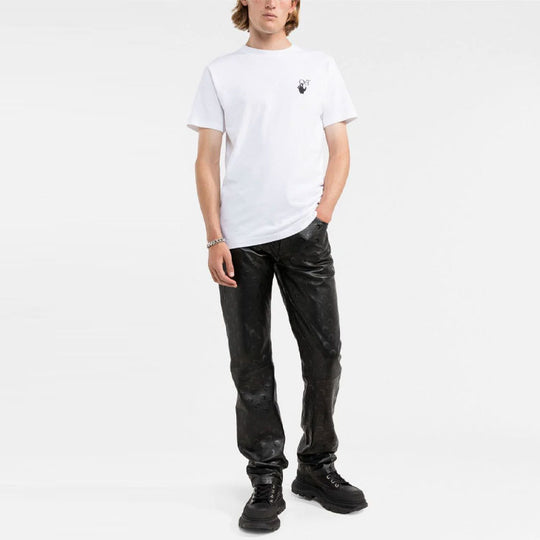 Off-White FW21 Gradient Arrow Round Neck Short Sleeve Ordinary Version White OMAA027F21JER0050184