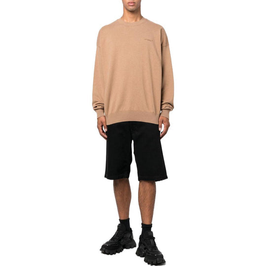 Off-White Logo-Embroidered Knitted Jumper OMHE138F22KNI0016262