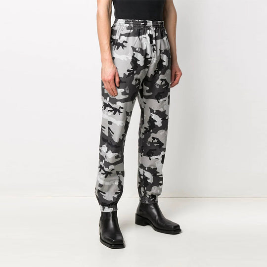 Off-White SS21 Logo Pattern Printing Casual Jogger Pants Ordinary Version Camouflage White OMCA164S21FAB0020900