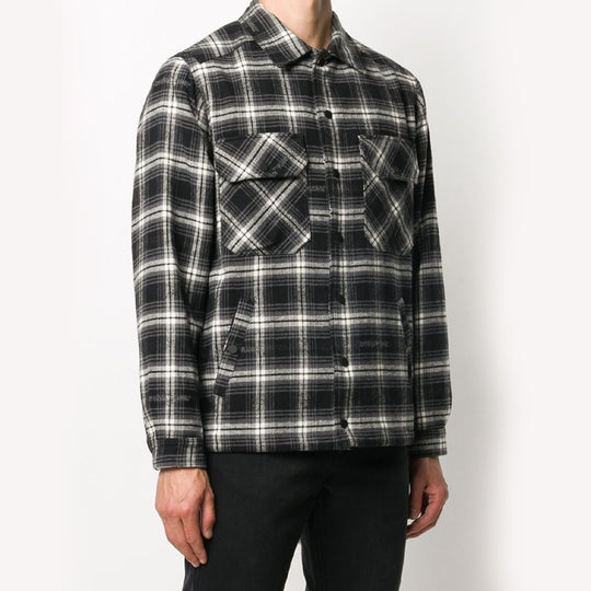 Off-White FW20 Stencil Arrow Checked Shirt Jacket OMEM001E20FAB0011010