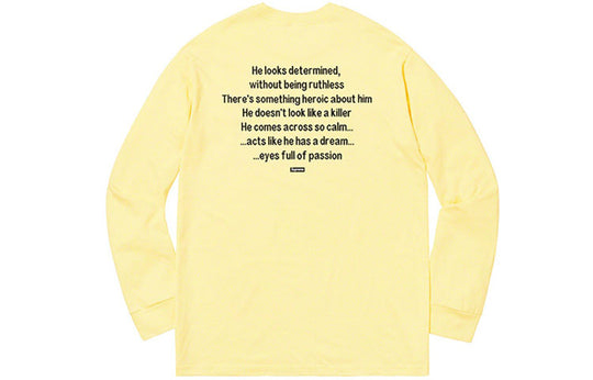 Supreme FW18 The Killer LS Pale Yellow Tee SUP-FW18-681