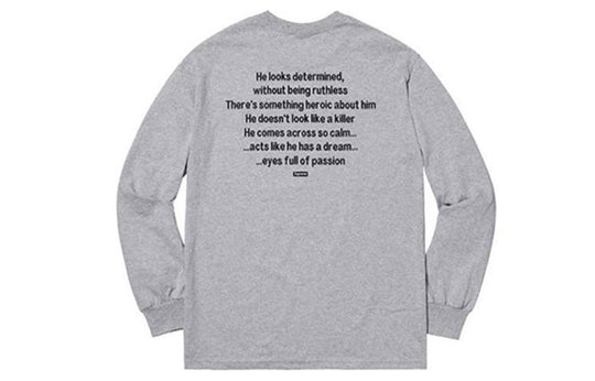 Supreme FW18 The Killer LS Heather Grey Tee SUP-FW18-678