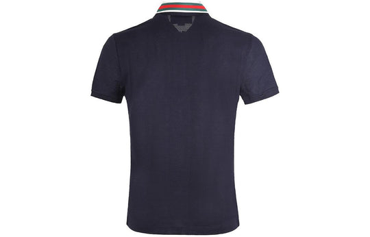 Gucci Stripe Short Sleeve Polo Shirts 'Navy Blue' 545714-XJAGU-4685