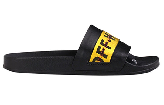 Off-White Industrial Sliders 'Black Yellow' OMIA088R19C220381060