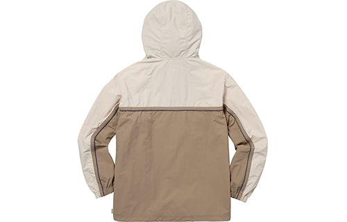 Supreme SS18 Split Anorak Light Tan Colorblock hooded Interchange Jacket Unisex Khaki SUP-SS18-580