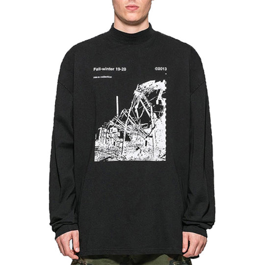 Off-White Factory Mock Neck T-Shirt 'Black' OMAB032F191850131001