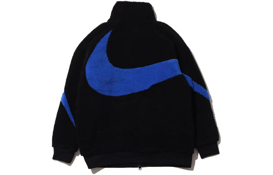 Nike Big Swoosh Reversible Boa Jacket (Asia Sizing) 'Black Game Royale' BQ6546-009