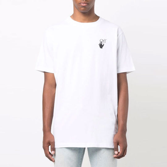 Off-White FW21 Arrow Printing Short Sleeve Version White OMAA027F21JER0090110