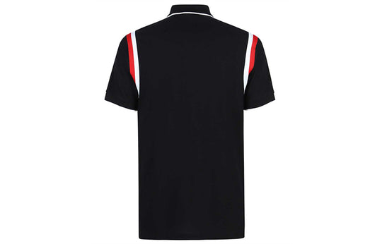 Men's Burberry SS21 Pattern Cotton Polo Shirt Black 80354081