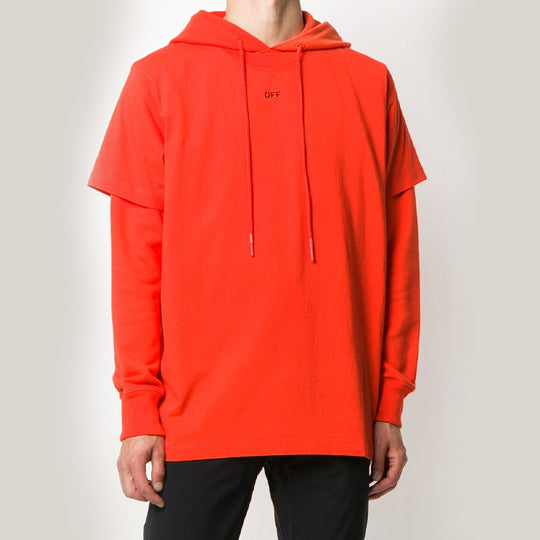 Men's Off-White Arrow Logo Orange Red OMBB051E20FLE0012010